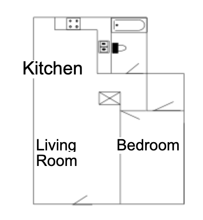 1 Bed Floorplan